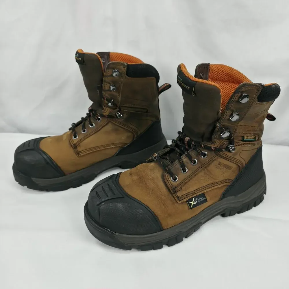 HyTest FootRests High Energy Work Boots Mens 9 Waterproof Composite Toe EH PR XR